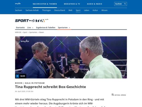 Tina Rupprecht schreibt Box Geschichte